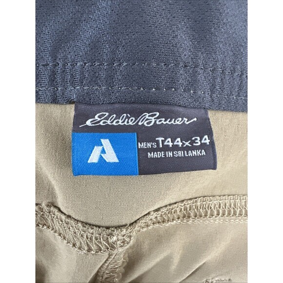 Eddie Bauer Pants Mens T44x34 Beige Cargo First Ascent Zip Pockets Stretch Nylon - Picture 14 of 15